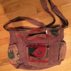 Psychedelic Rice Sack Hippie Messenger Bag
